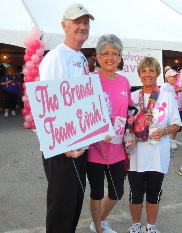 Susan B. Komen Race for the Cure, SW Florida
Team:  The Breast Team Evah!
Team Members:  Tom Fallon, Margie Dau Fallon, Claudia Morin Finzen